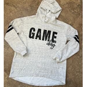 Texas True Threads Game Day Gray Hooded Oversize Sweatshirt, Women's size S